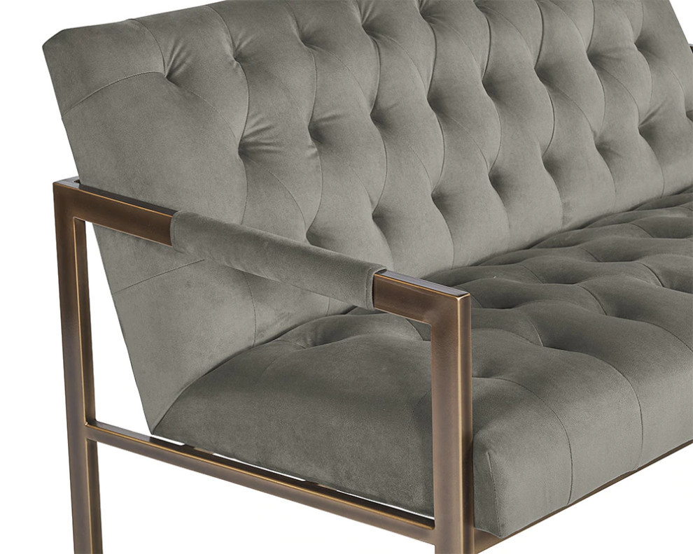 Nerys 2 Seater Lounge Chair Antonio Charcoal   Contemporary   Loveseats   by Rustic Home Furniture Deco  Houzz