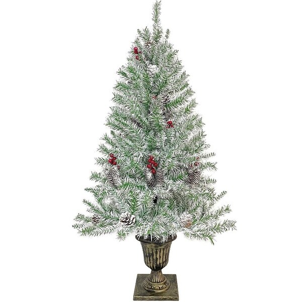 4 PCS PreLit Xmas Tree Artificial Christmas