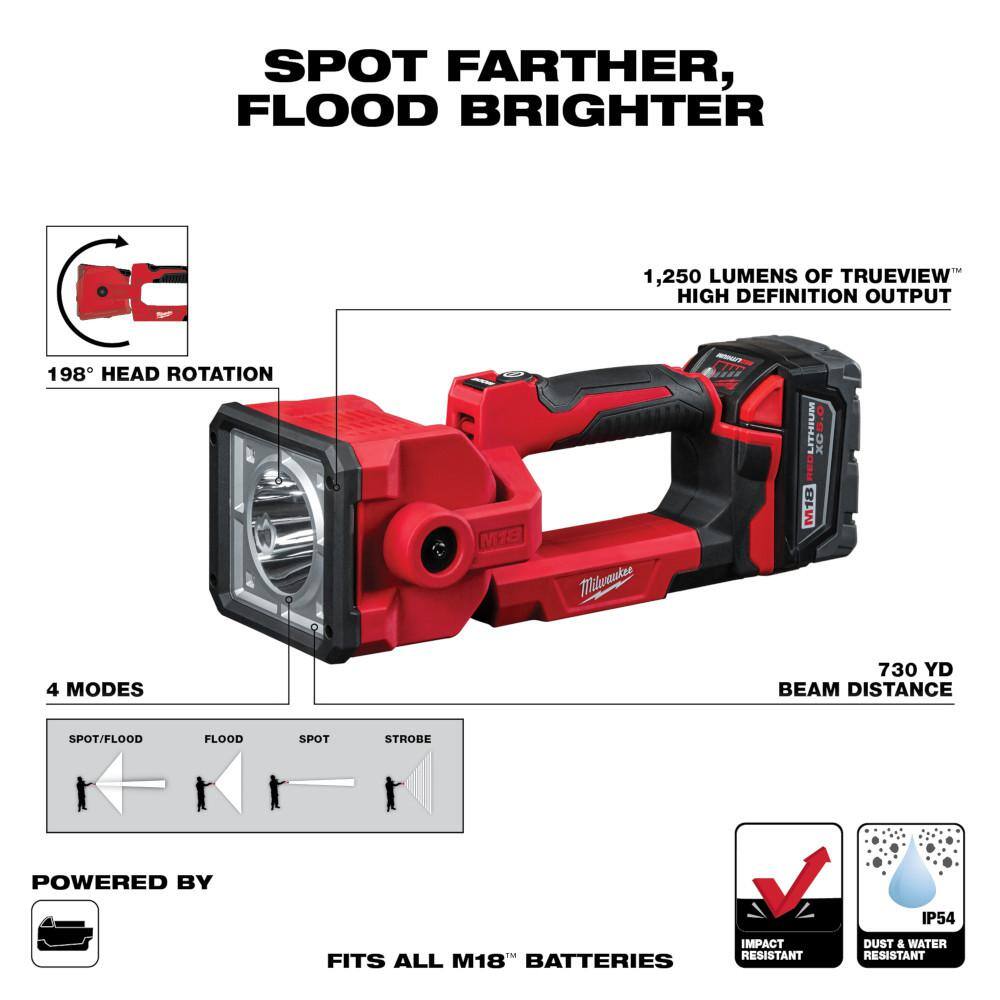 MW M18 FUEL 18V Lithium-Ion Brushless Cordless SAWZALL Reciprocating Saw Kit w LED Search Light  Two 6.0Ah Batteries 2821-21-2354-20-48-11-1862