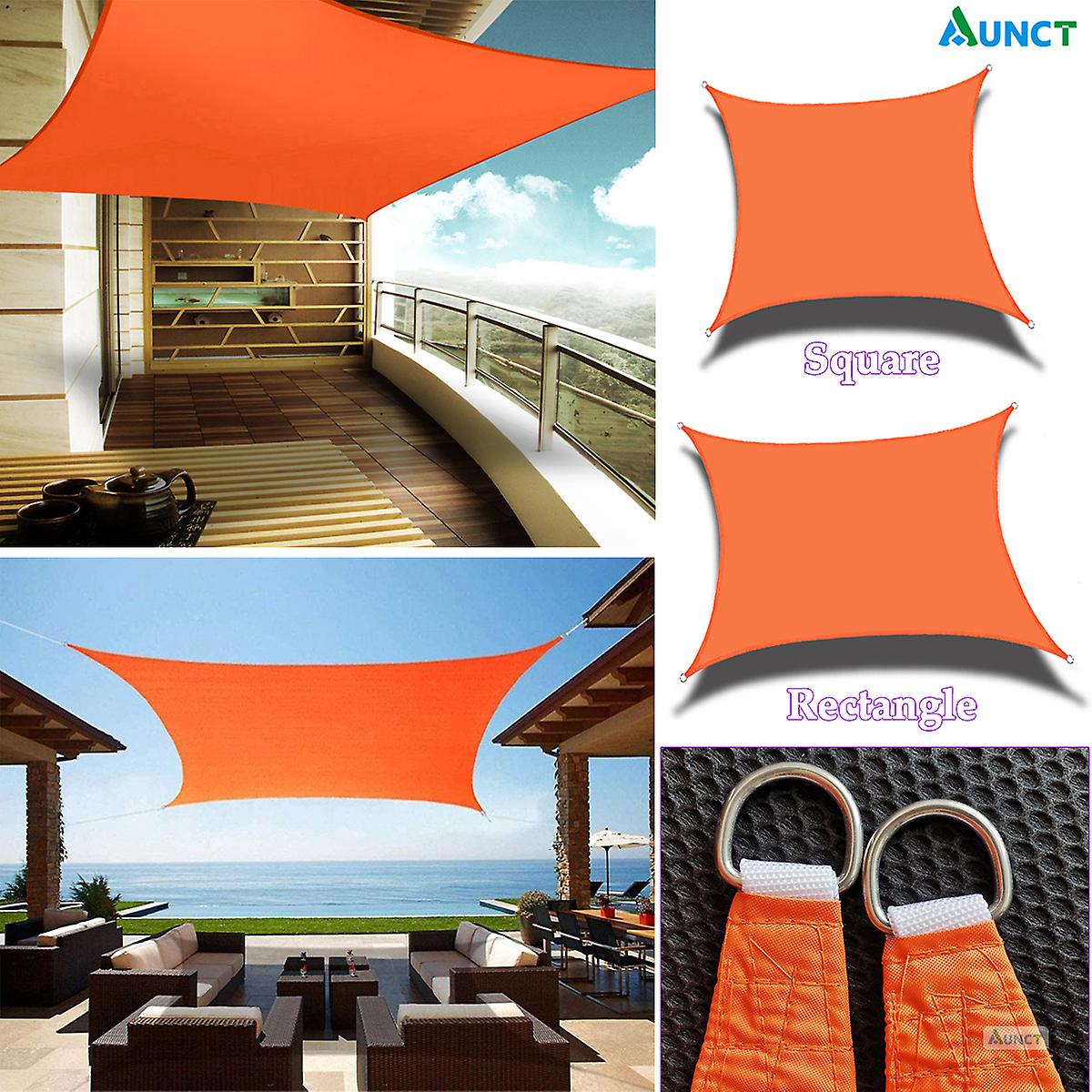 Born Pretty Orange All Size Waterproof Sun Shade Sail Square Rectangle Triangle Garden Terrace Canopy Swim Shade Camp Hiking Yard Awnings