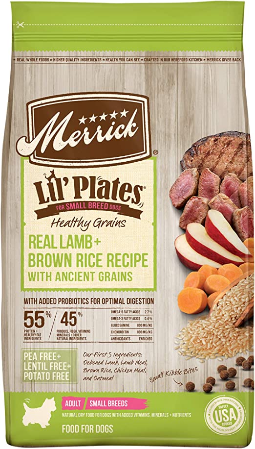 Merrick Lil Plate Small Breeds Lamb And Brown Rice Pea Free Dry Dog Fo