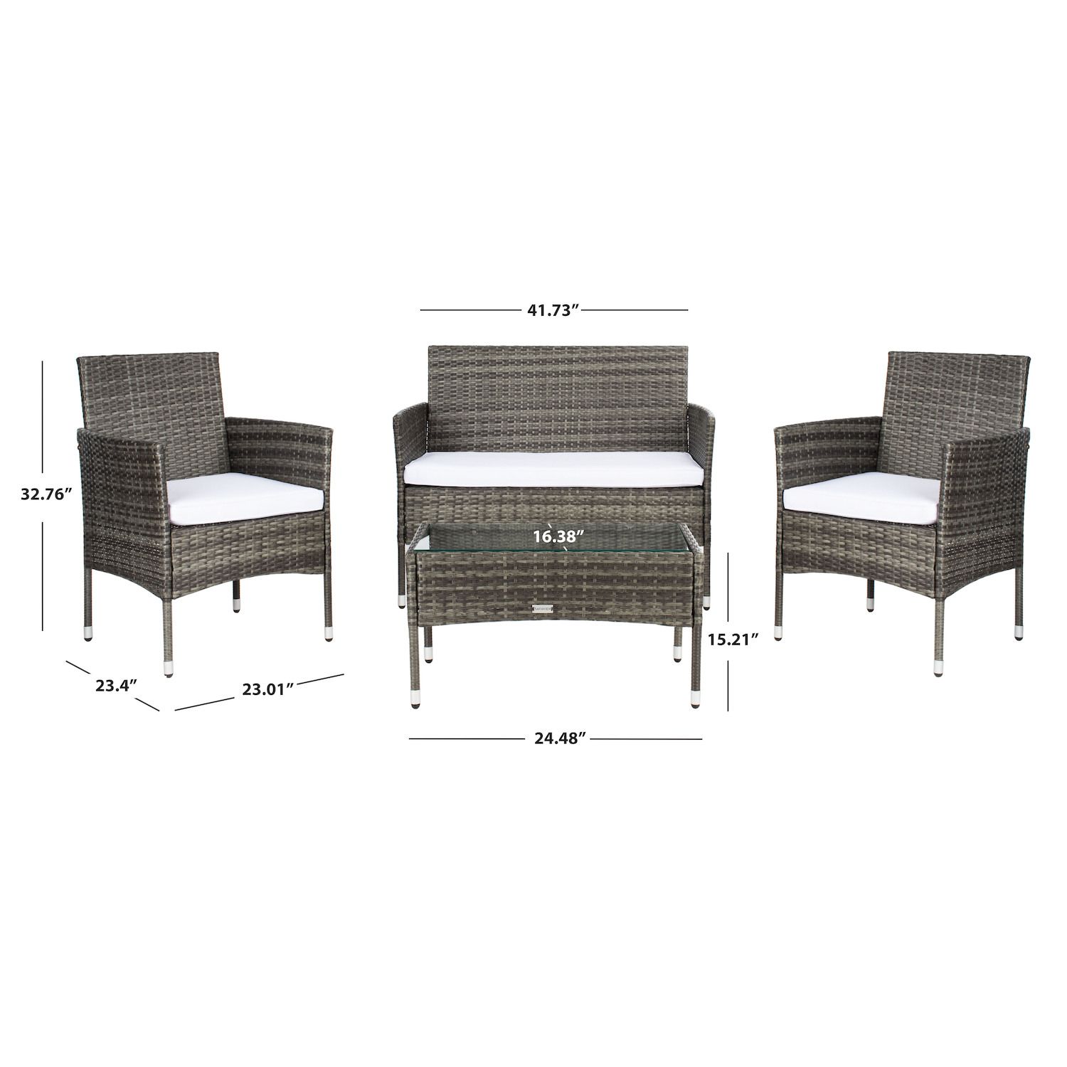 Safavieh Abdul Loveseat， Chair and Coffee Table 4-piece Set