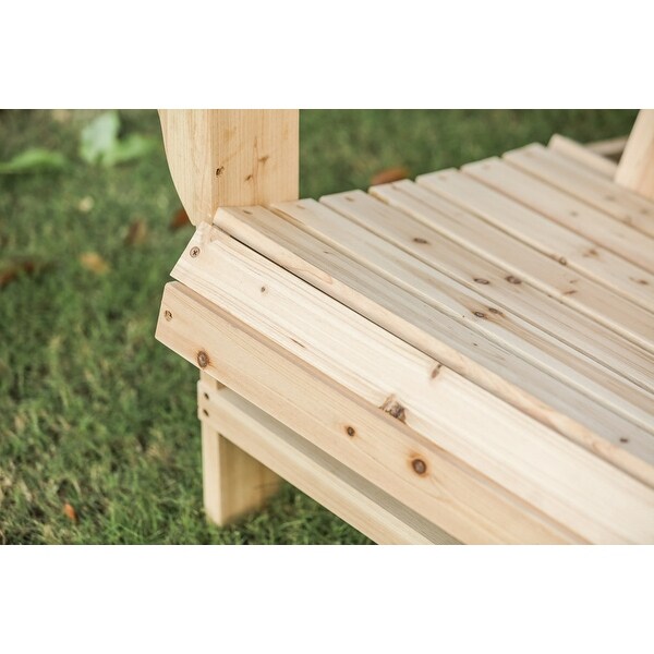 PATIO FESTIVAL Wooden Adirondack Loveseat