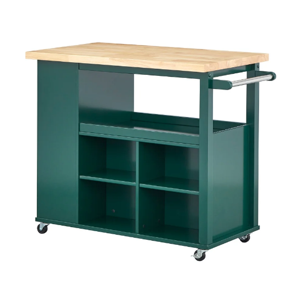 angelo:HOME Kitchen Island/Cart - Boston (Green)