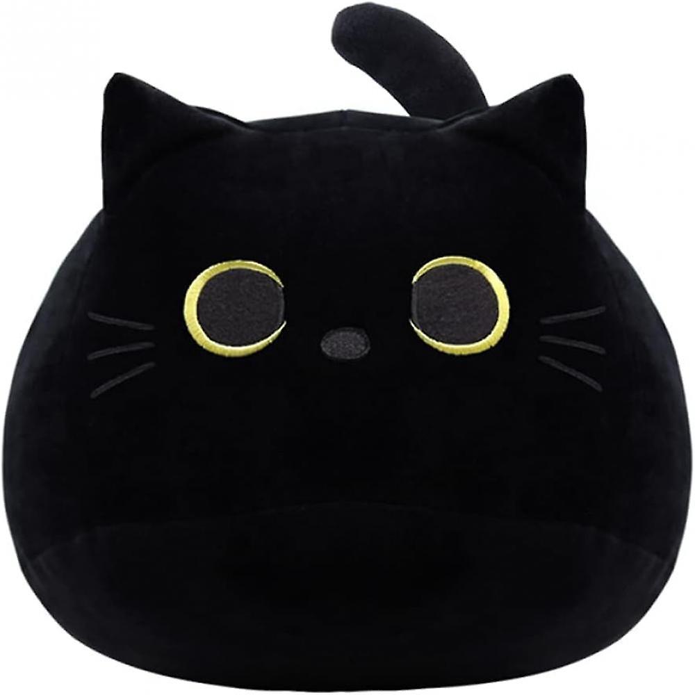 Black Cat Plush Toy 16'' Black Cat Pillow，soft Plush Doll Cat Plushie Cat Pillow，stuffed Animal Soft Plush Pillow Baby Plush Toys Cat Shape Design Sof