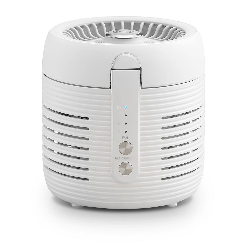 Crane True HEPA Air Purifier with Germicidal UV Light for Small to Medium Rooms up to 150 sq. ft. Desktop EE-5073