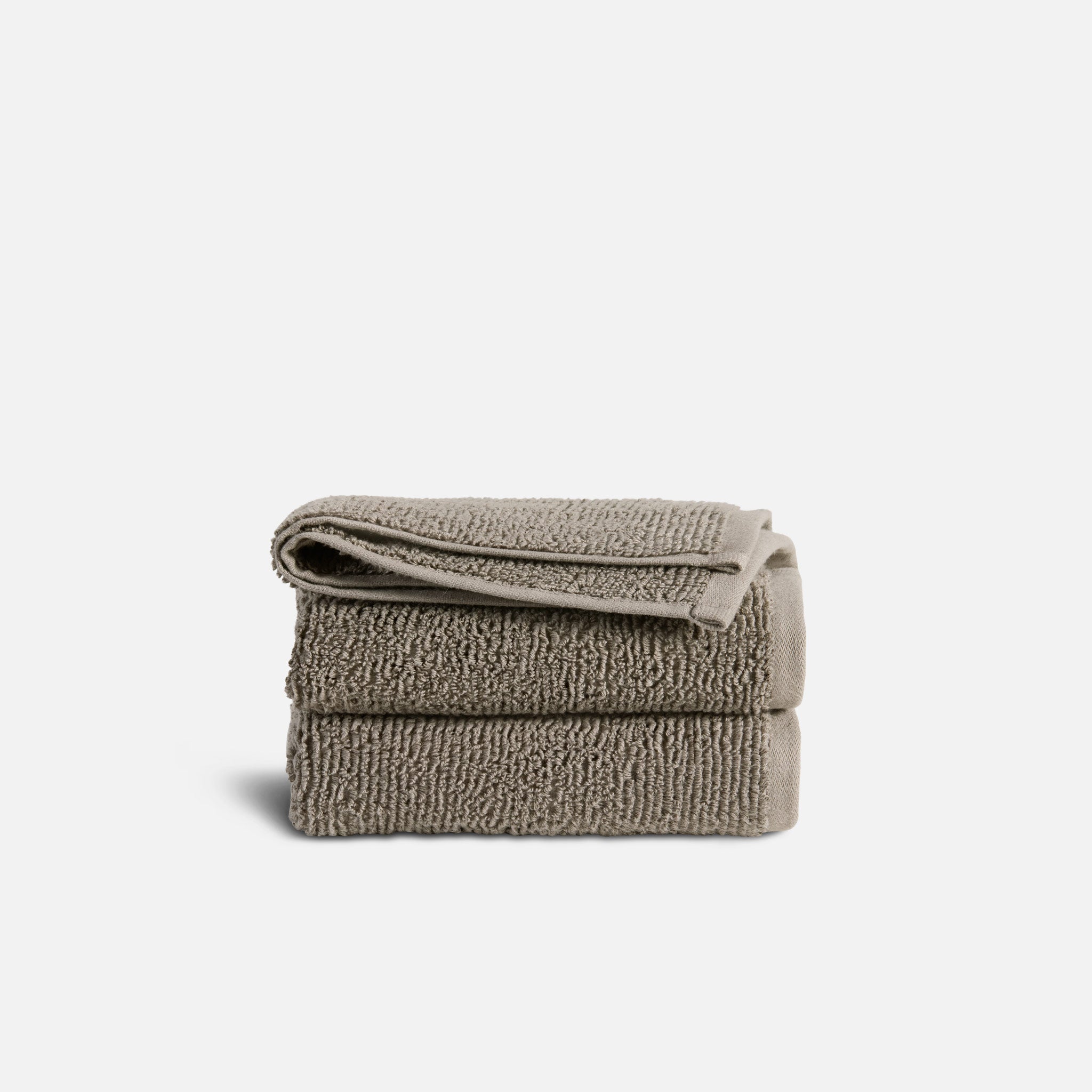 Organic Ribbed Hand Towels