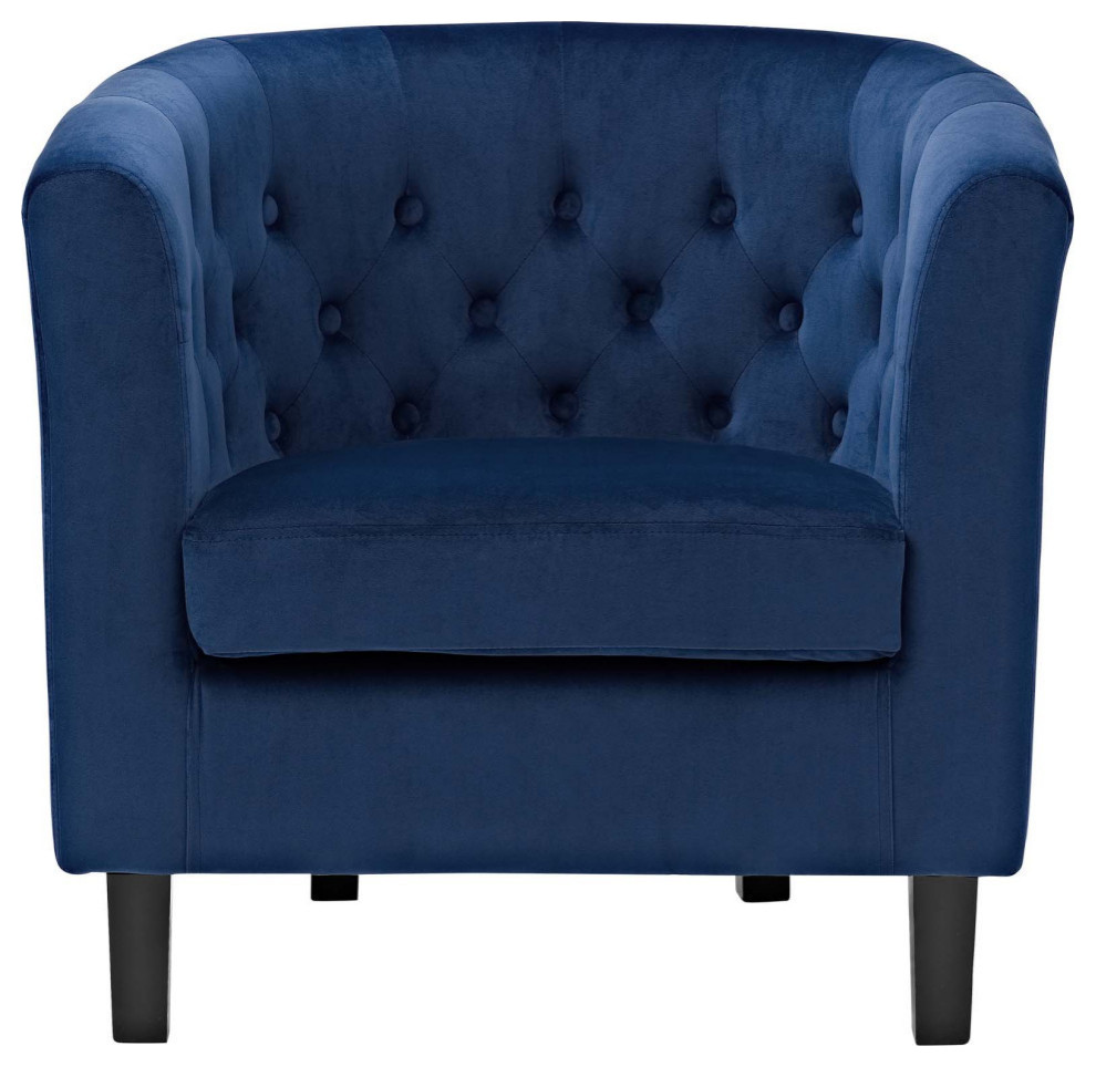 Zoey Navy Performance Velvet Armchair   Modern   Armchairs And Accent Chairs   by Rustic Home Furniture Deco  Houzz