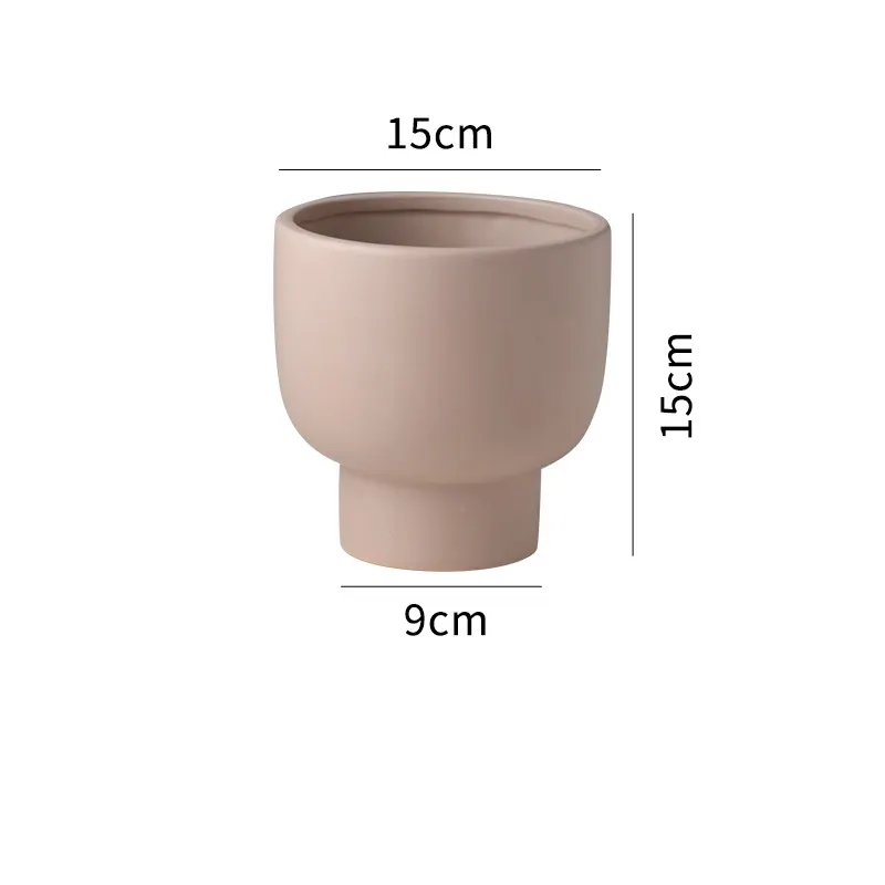 Wholesale Home Garden matt balcony decorative flower pots gardening ceramic planter molds