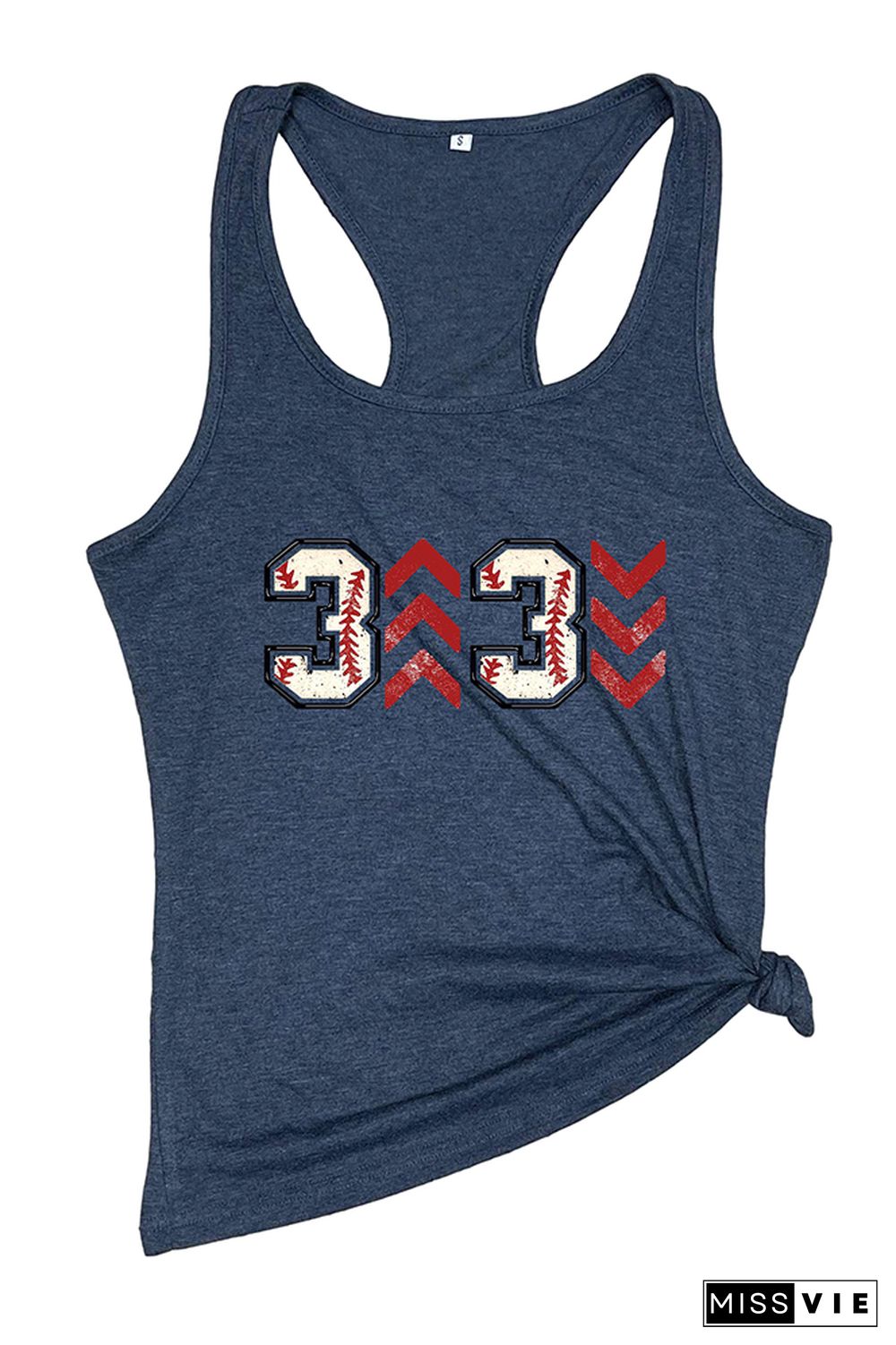 Baseball Printed Sleeveless Tank Top Wholesale