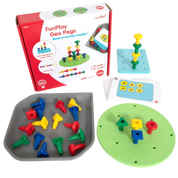 Edx Education CTU39482 Funplay Geo Pegs Homeschool...