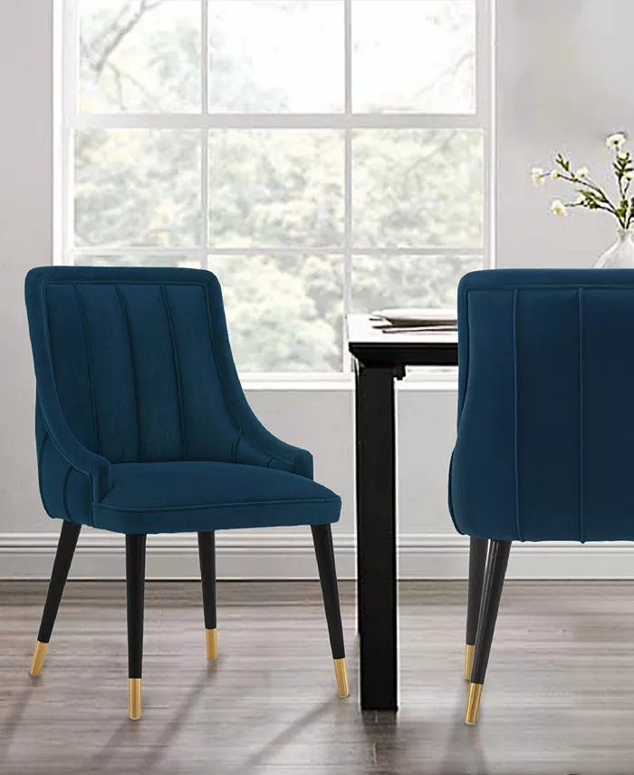 Manhattan Comfort Eda 22.83 Velvet Upholstered Dining Chair