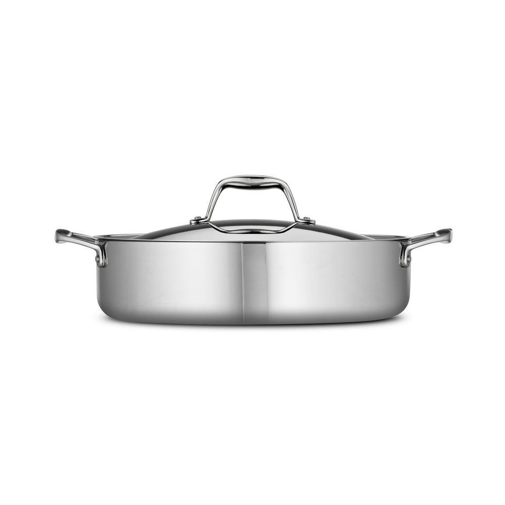Tramontina Gourmet Tri-Ply Clad 6 qt. Covered Stainless Steel Braiser 80116067DS