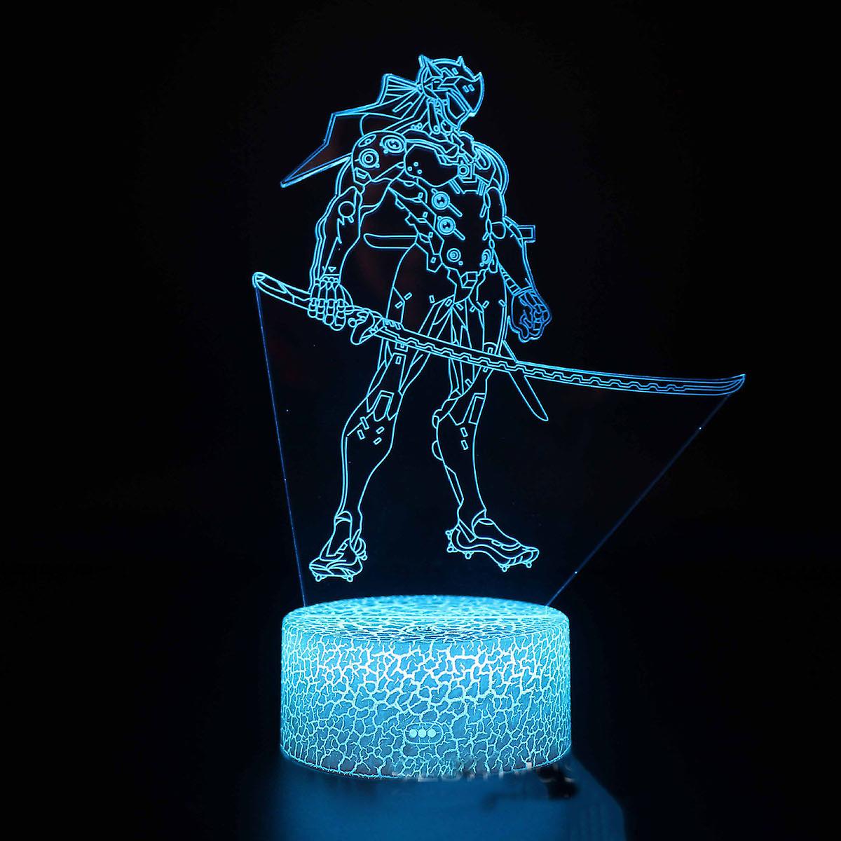 Genji Ows Illusion Lamp 3d Night Light With 16 Color Change Remote Control，room Dcor