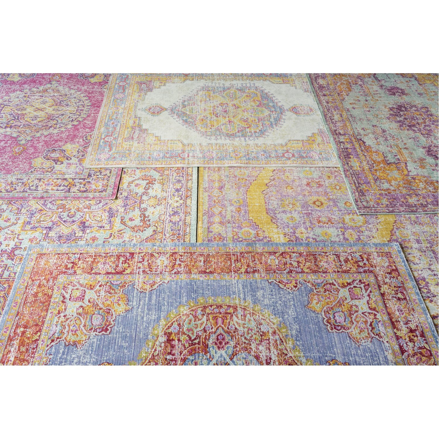 Antioch Rug in Lavender & Dark Purple