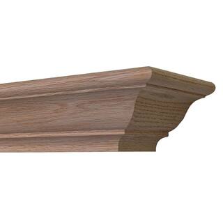 EVERMARK Expressions 5 ft. Traditional Oak Stain Grade Wood Shelf Mantel TRADR-60MTL