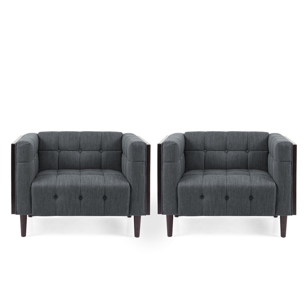 McLarnan Contemporary Tufted Club Chairs (Set of 2) by Christopher Knight Home   44.50\