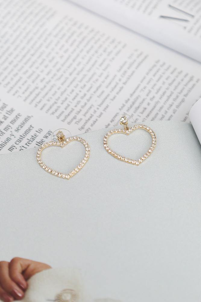 Heart Emojis Earrings Gold