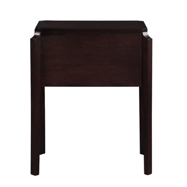 Simplify 2-drawer Solid Wood Storage Side Table