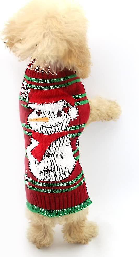 Dog Snow Sweaters Snowman Sweaters Xmas Dog Holiday Sweaters New Year Christmas Sweater Pet Clothes For Small Dog And Cat (d-4-d)