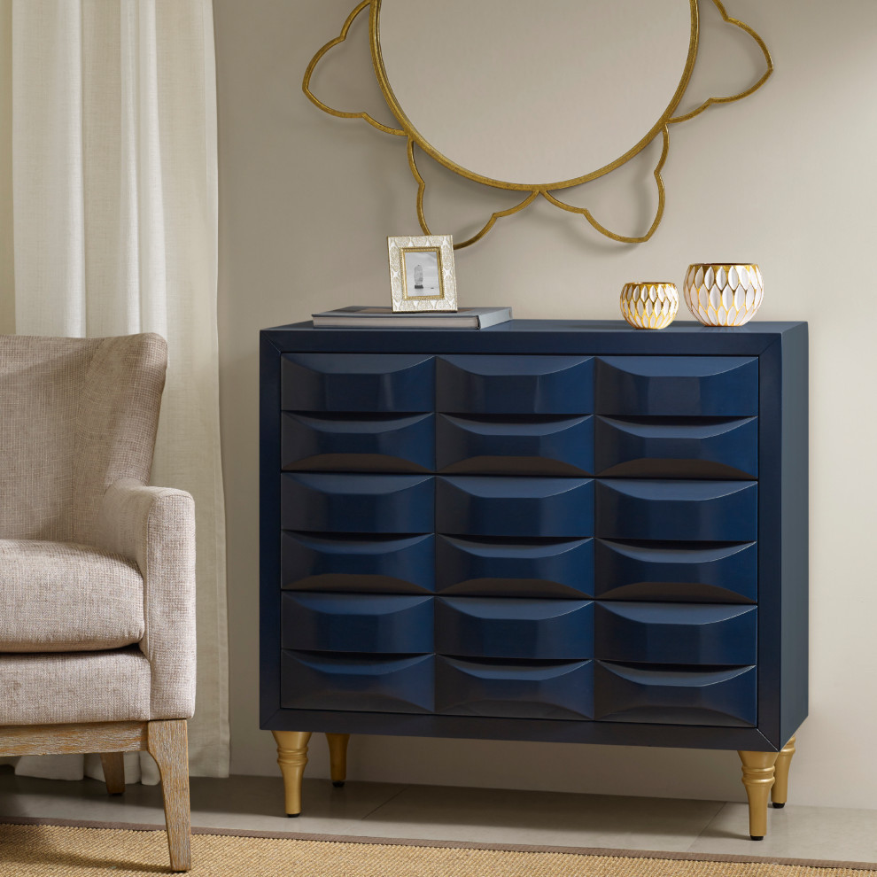 Madison Park Rubrix 3 Drawer Chest   Traditional   Accent Chests And Cabinets   by Olliix  Houzz