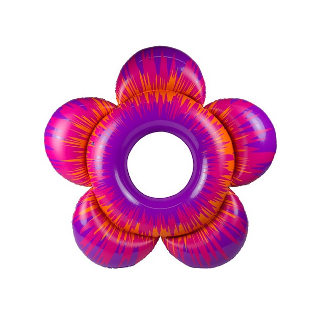 Flower Burst Bloomin 1 person Swimming Pool Inner Tube Purple pink