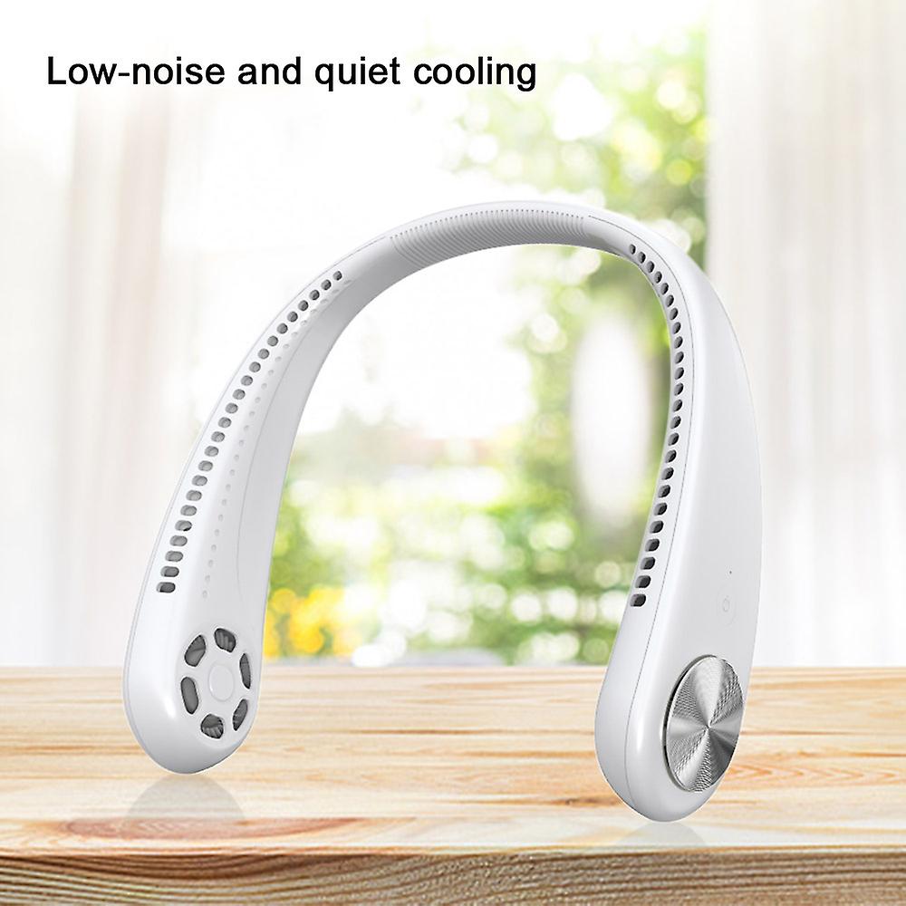 Hands Free Mini Protable Usb Fan Recharging Personal Hanging Neck Fan Long Working Hour With 3 Speeds For Home Office Travel Indoor Outdoor