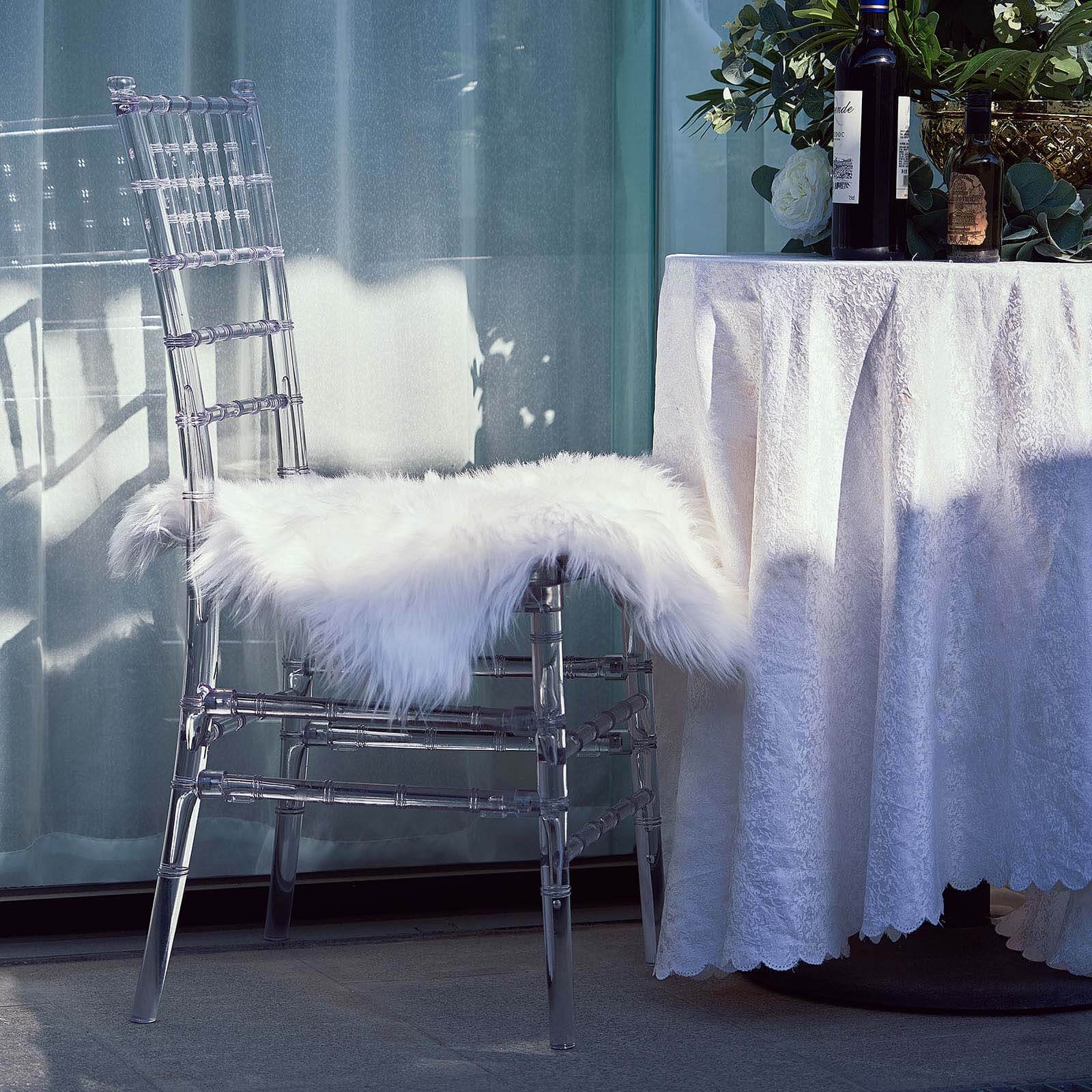 Clear Resin Transparent Chiavari Chair, Armless Stackable Event Chair