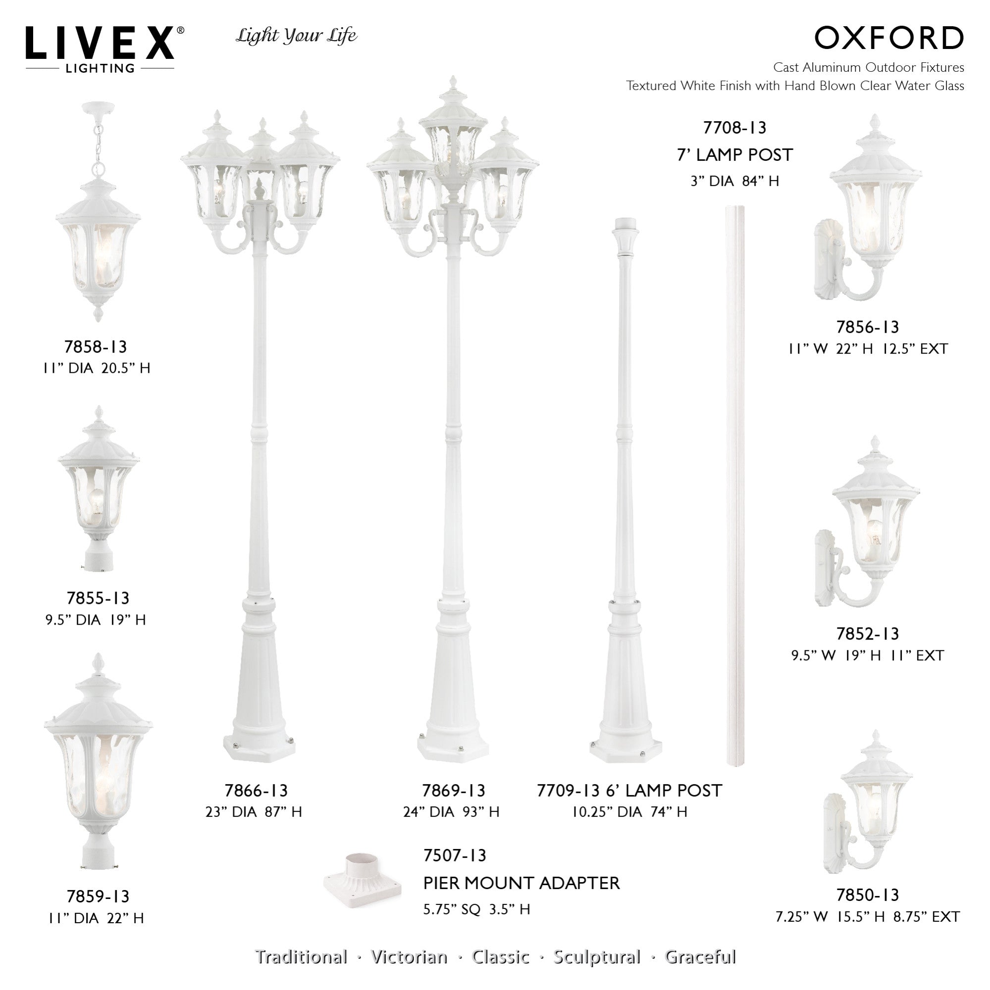 Livex Lighting Oxford 4 Light Outdoor 4 Head Post