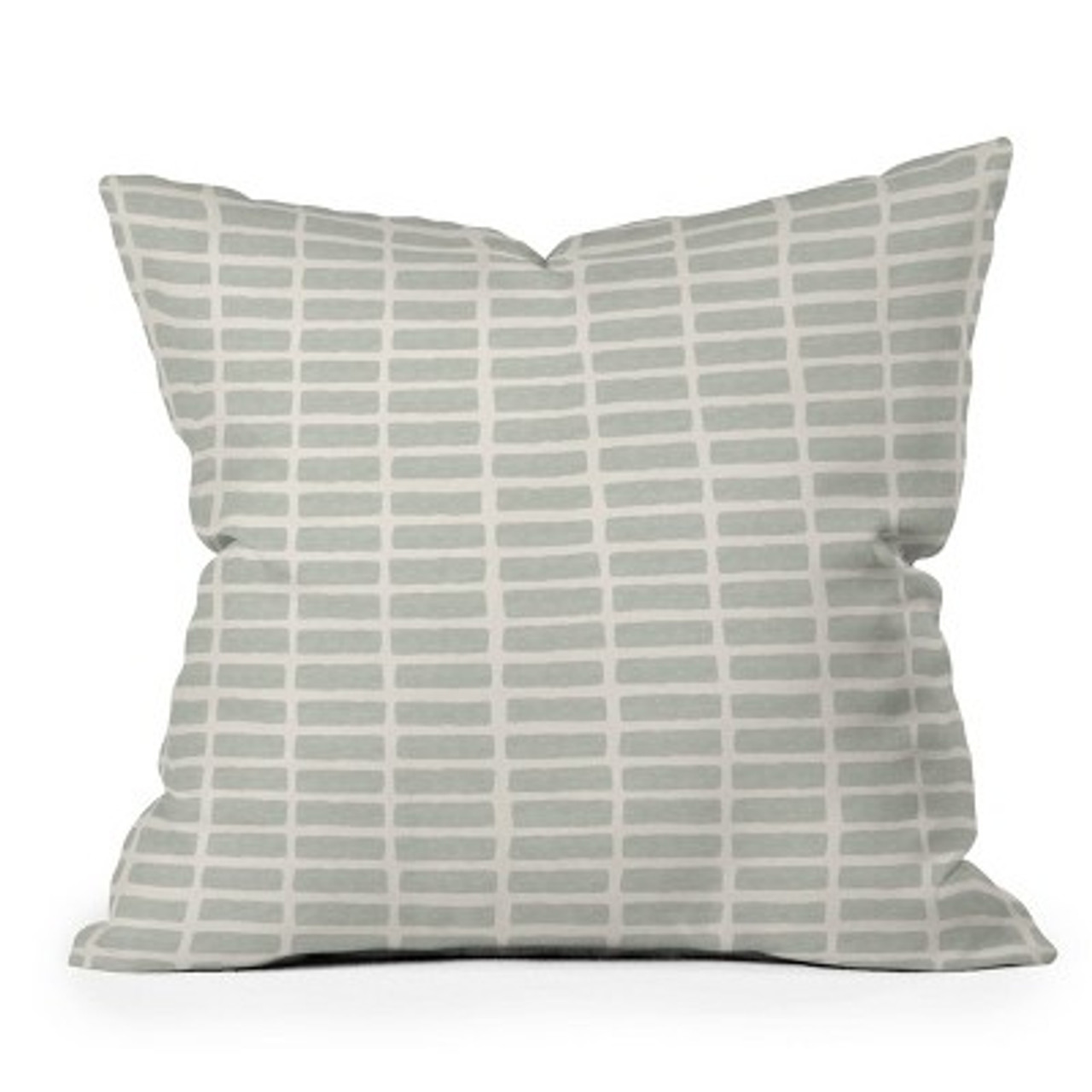 16 x 16 Little Arrow Design Co. Block Print Tile Outdoor Throw Pillow Sage Green - Deny Designs