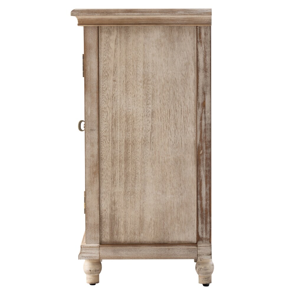 S.Fyronti Solid Wood 1 Door French Country Accent Cabinet