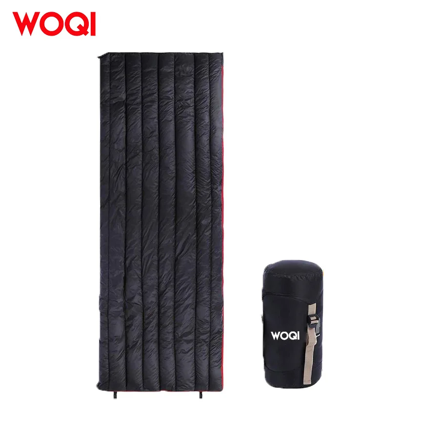 Woqi Camping Outdoor Camo 800g Filling Down sleeping bag Ultralight Envelope Goose Duck Sleeping Bag