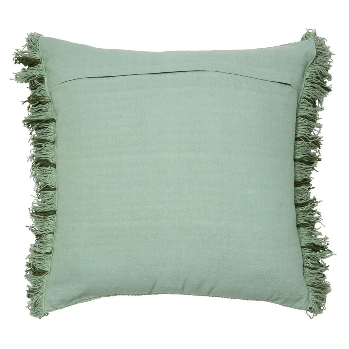 Dormify Phoebe Embroidered Stripe with Side Fringe Square Pillow