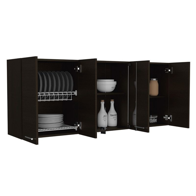 Yuma 150 Wall Cabinet， Two Close Cabinets， Two Open Shelves