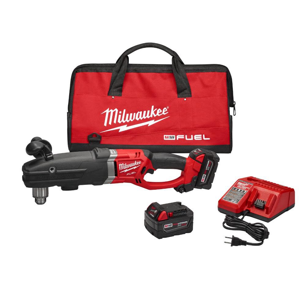 Milwaukee M18 FUEL Super Hawg 1/2 In. Right Angle Drill Kit 2709-22 from Milwaukee