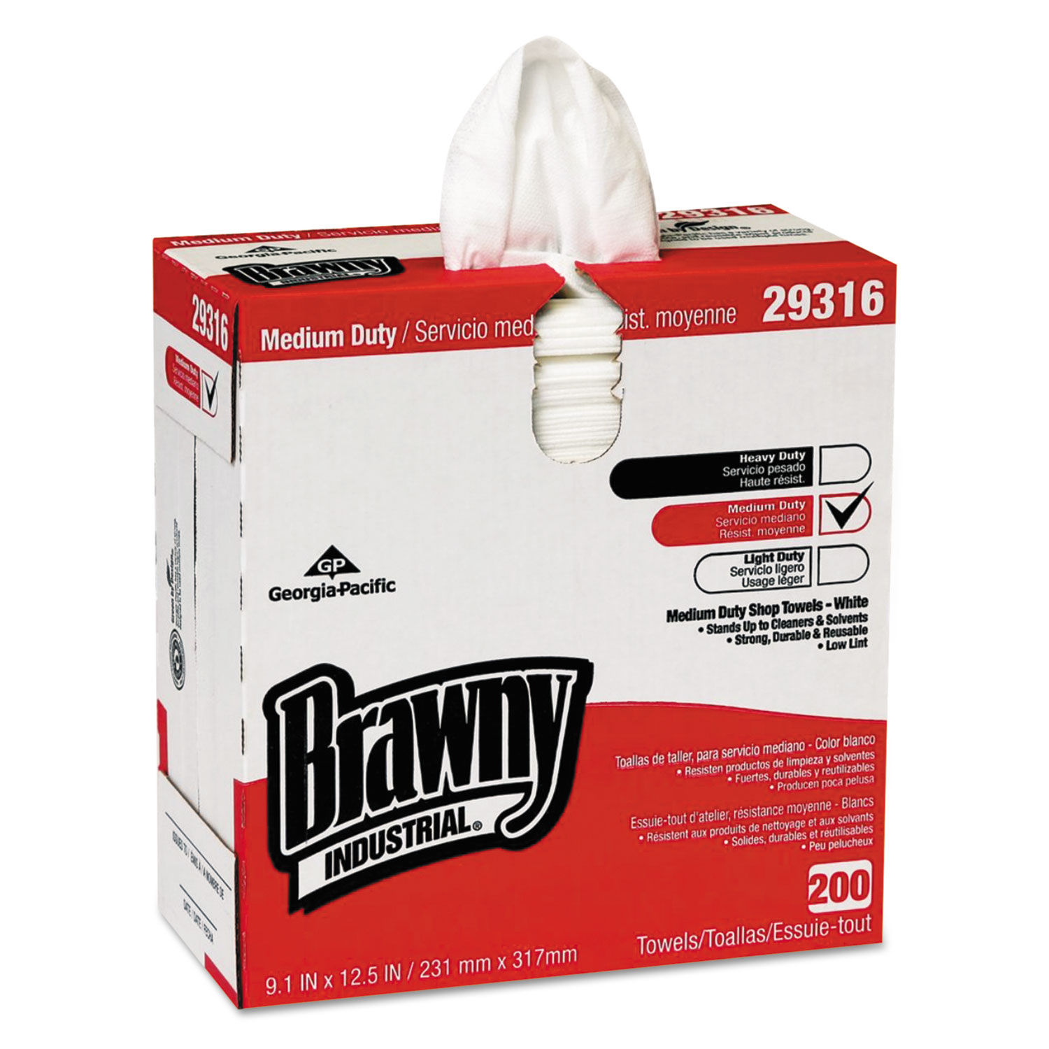 Lightweight Disposable Shop Towel by Brawnyandreg; Professional GPC29316