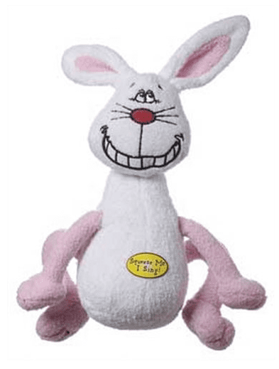 Multipet Deedle Dude Musical Interactive Plush Rabbit Dog Toy