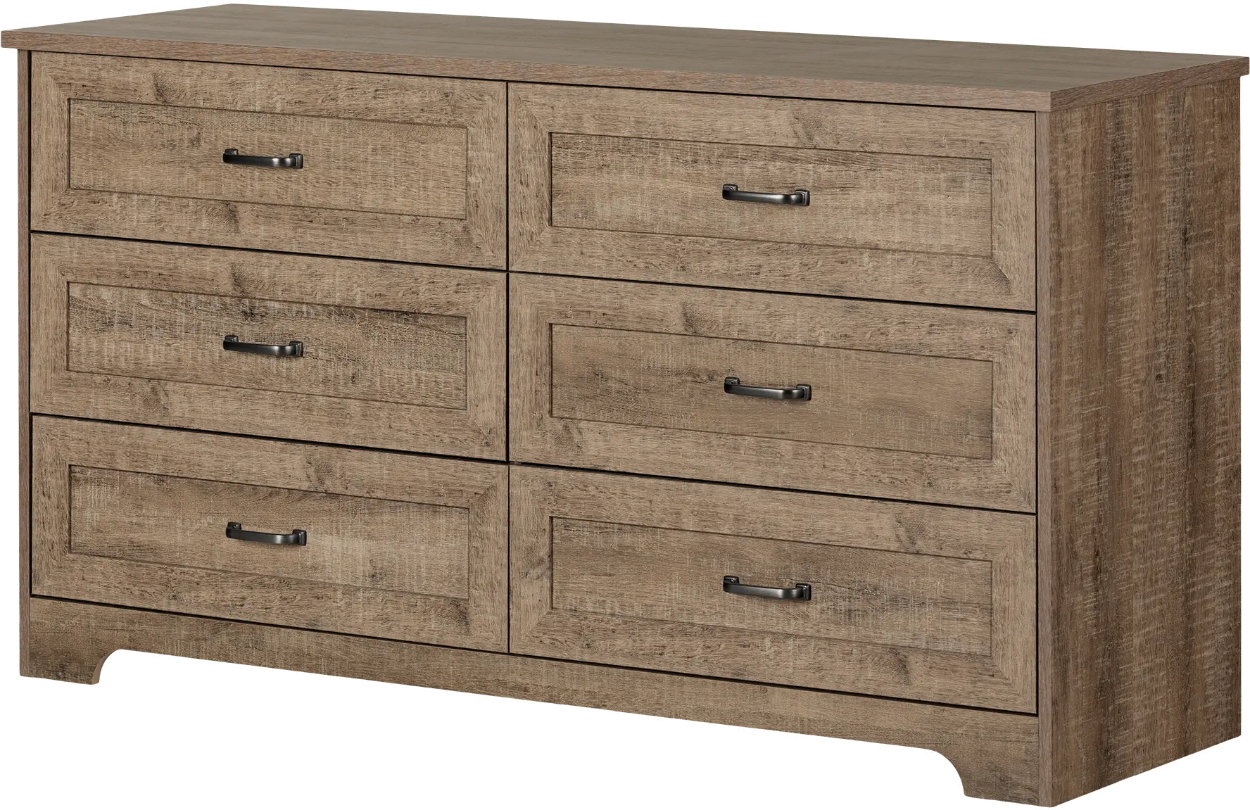 Prairie Brown 6-Drawer Double Dresser - South Shore