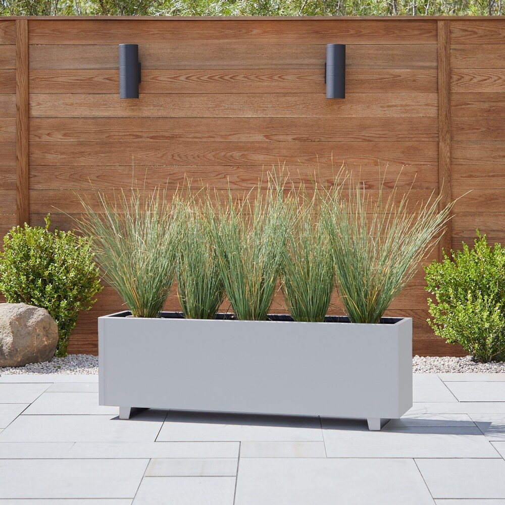 Pacifica Long Planter in Gray   48\