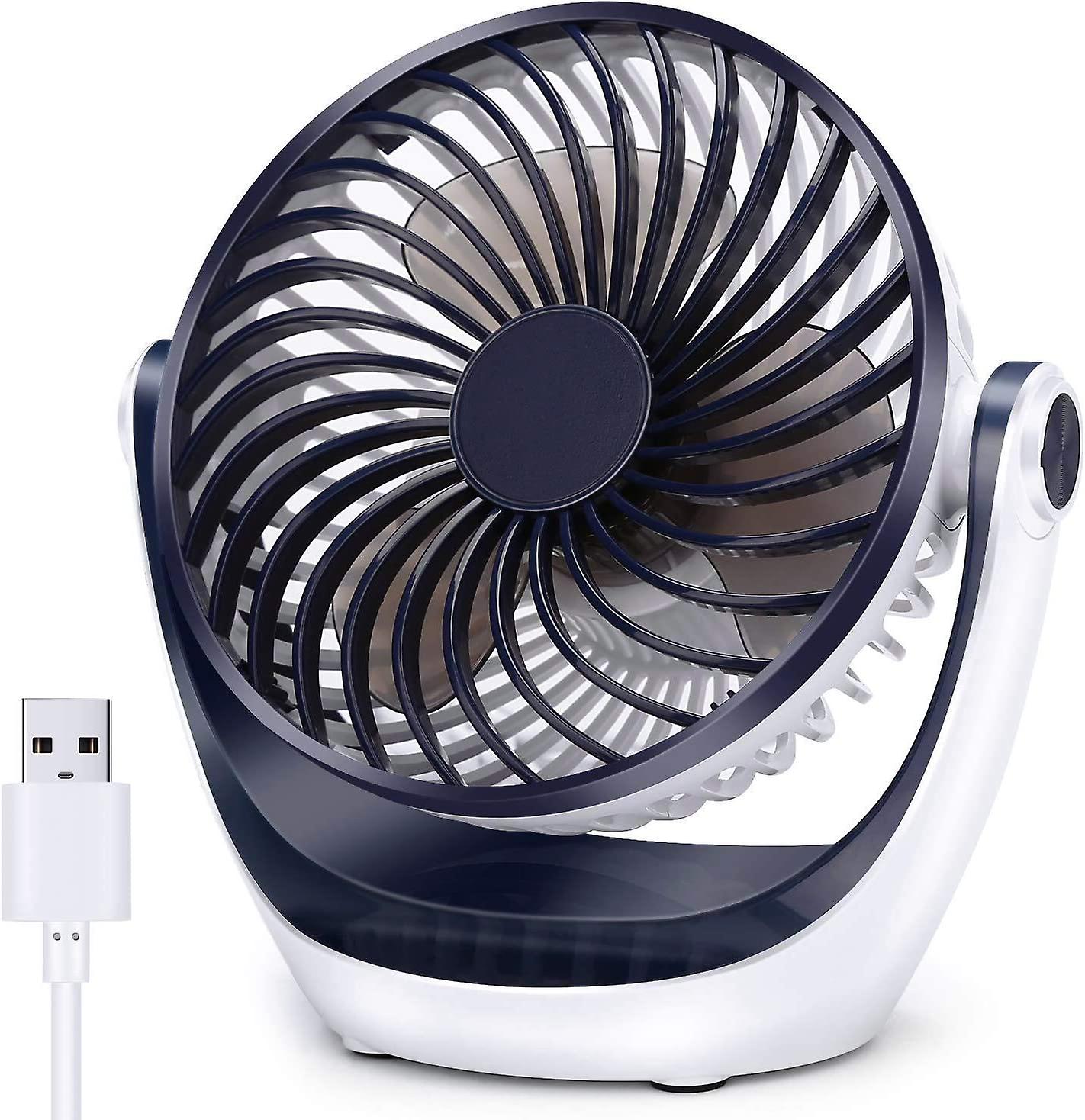 12.9 Cm Desk Fan Small Table Fan With Powerful Airflow Quiet Operation Portable Fan Speed Adjustable Head Mini 360 Rotating Personal Fan For Home， Off