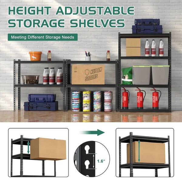 DoCred 5 Tier Heavy Duty Steel Storage Shelving Unit，3 Pack