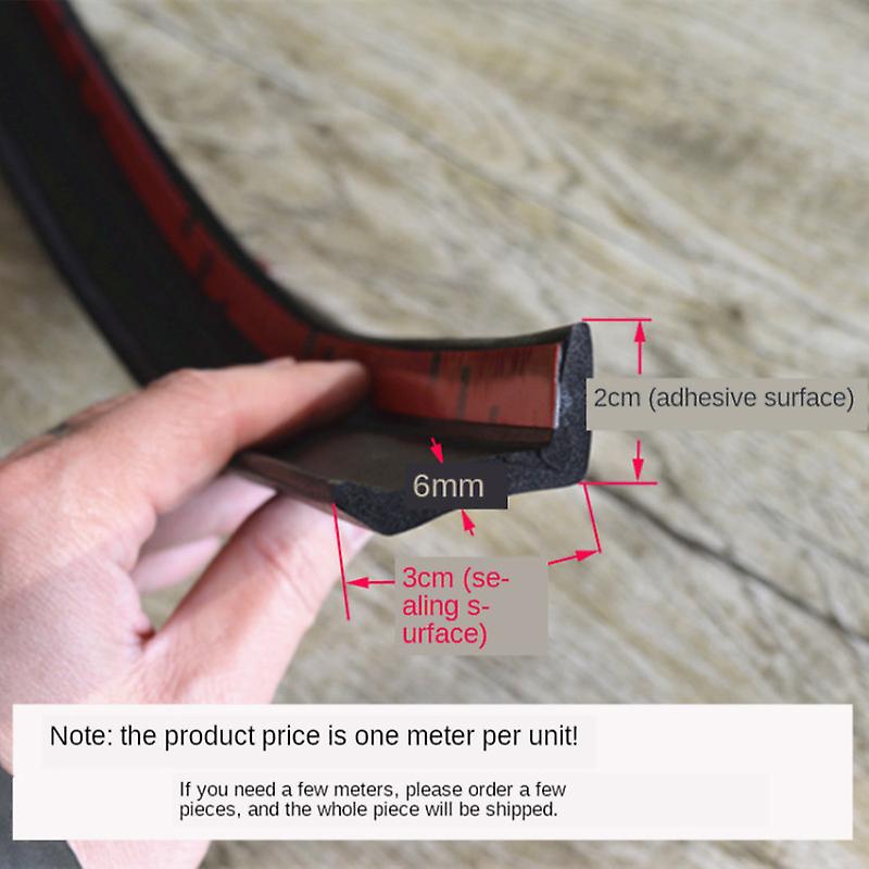 Born Pretty 5m Garage Door Weather Multipurpose Home Edge Replacement Full Wrap Dustproof Portable Adhesive Seal Strip Bottom Rubber Trim