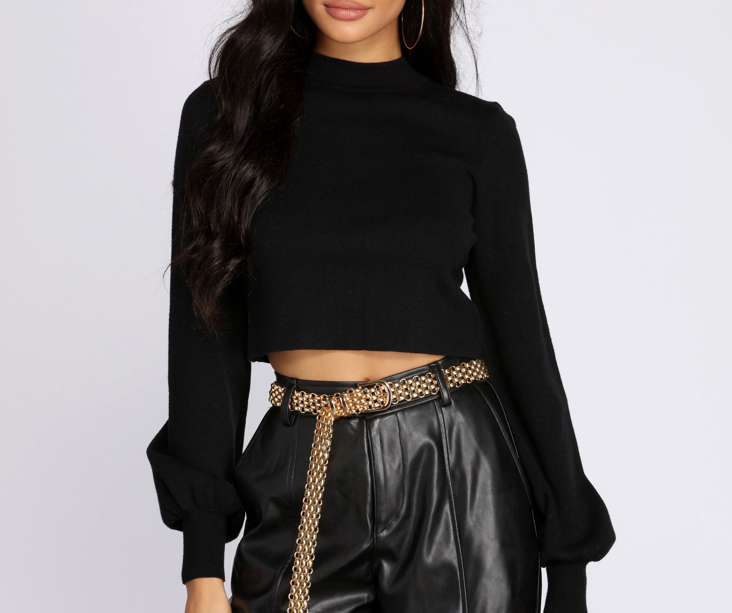 City Gal Crop Sweater