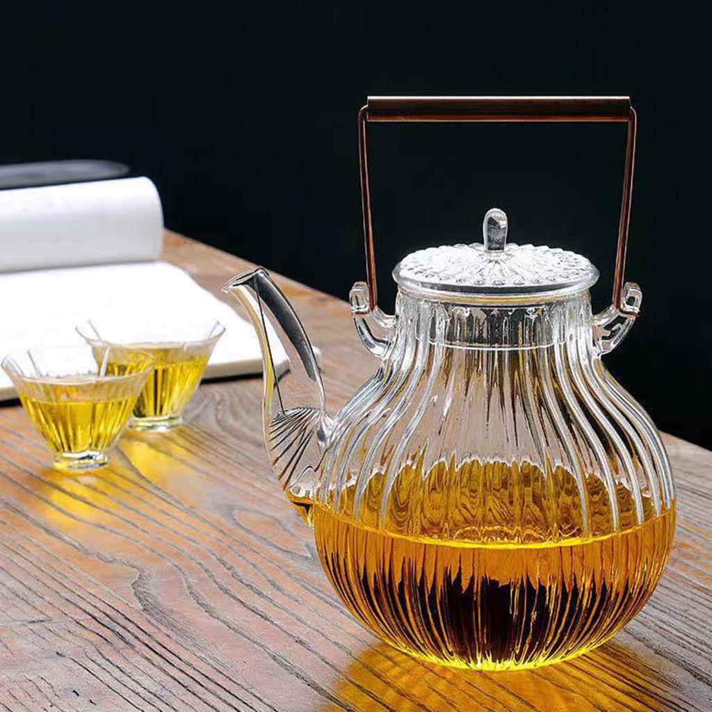 Transparent Teapot Large Capacity Handmade Maker Heat Resistant for Flowering Tea Chinese Puer Tea office and home Kitchen Accessories