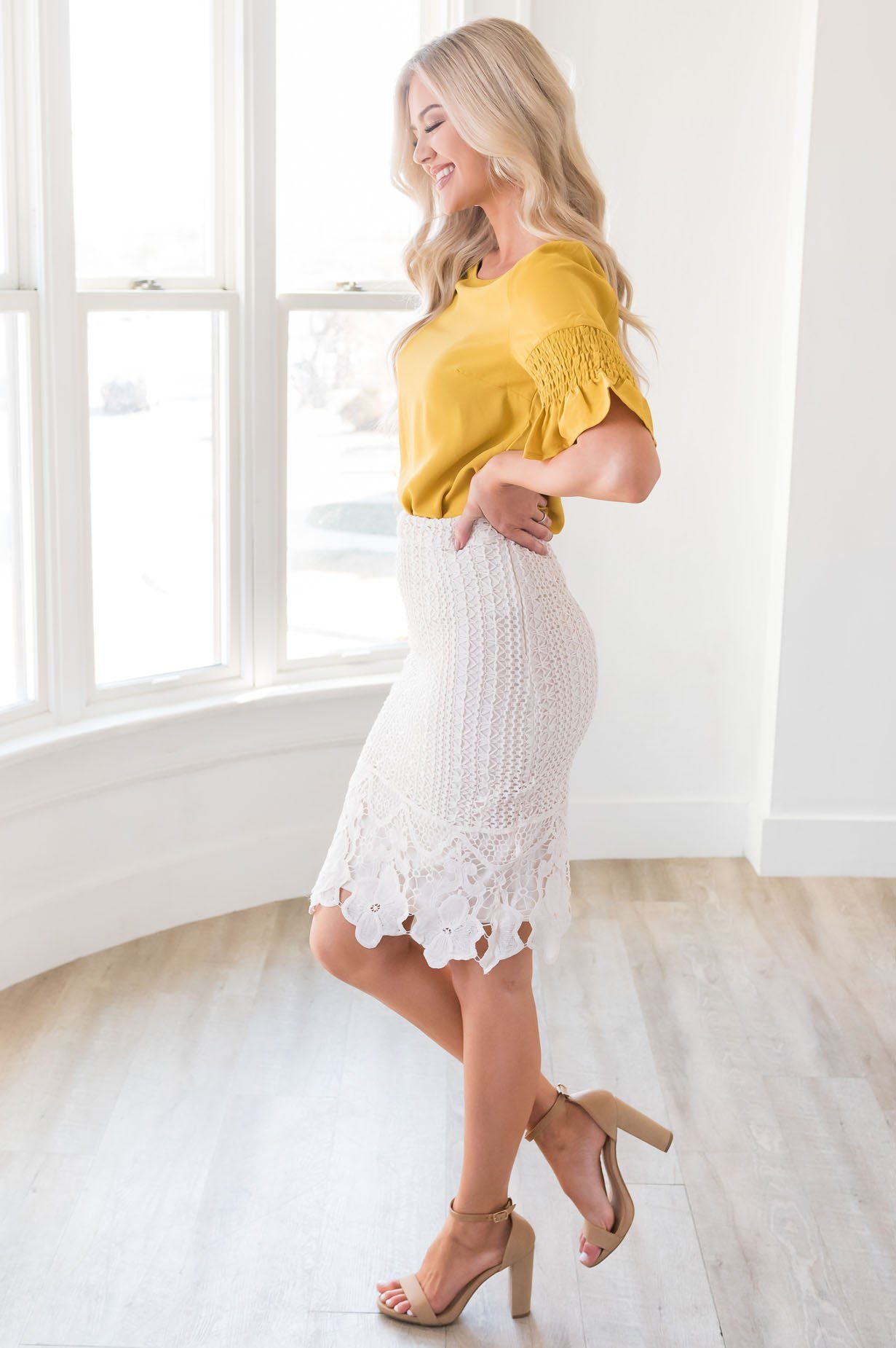 Lydia Lace Pencil Skirt