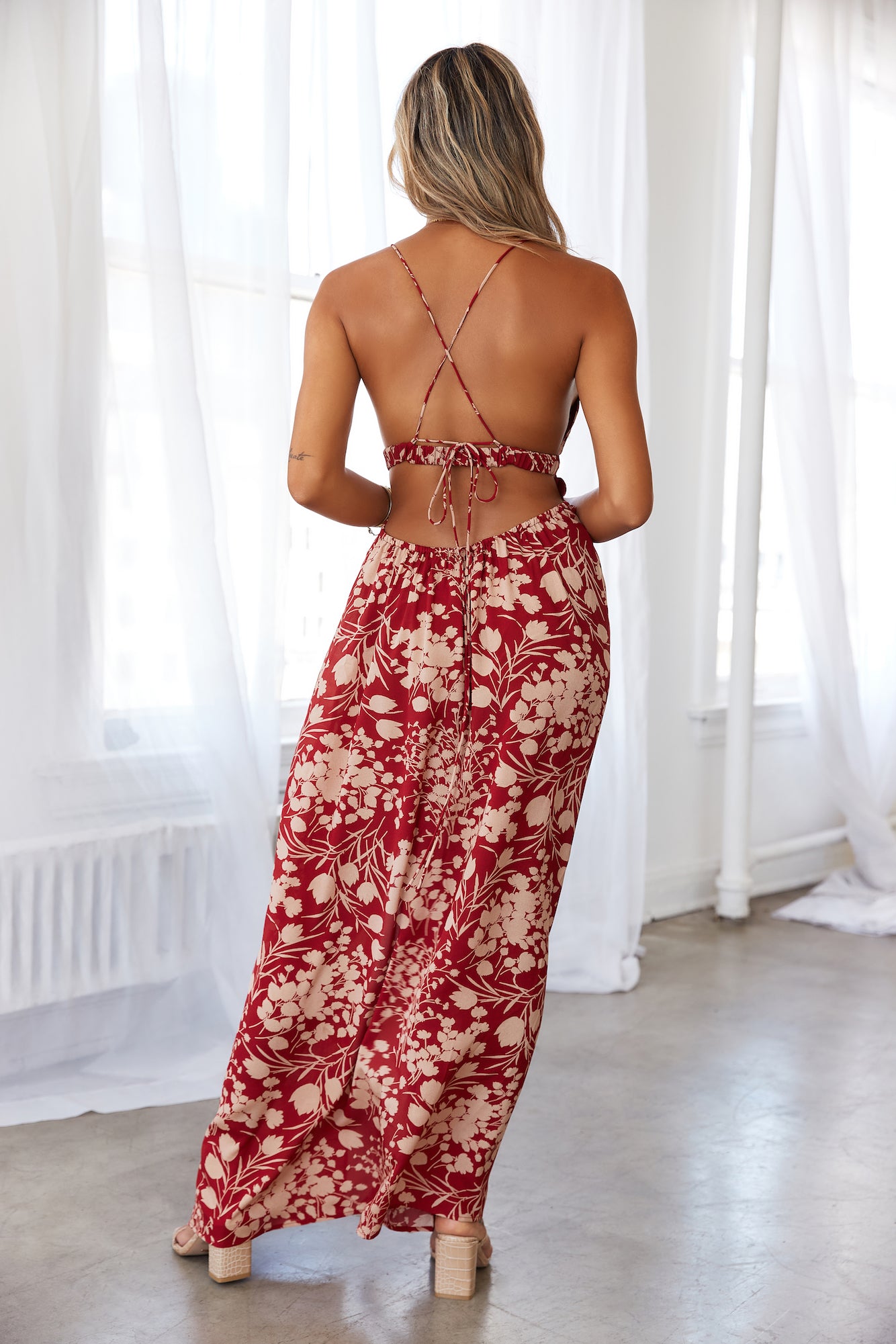 HELLO MOLLY Explore The Colours Maxi Dress Red