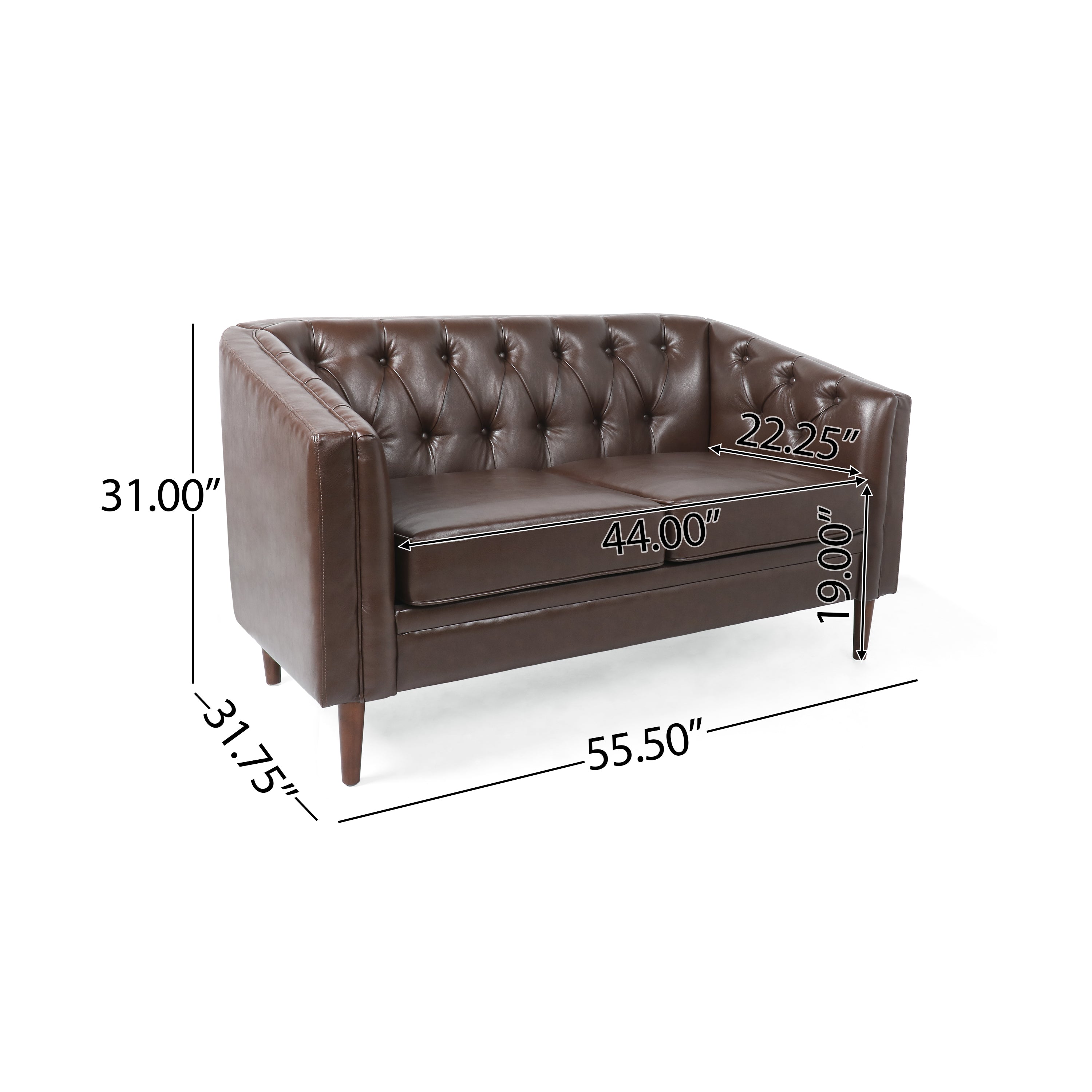 Jelm Contemporary Tufted Loveseat