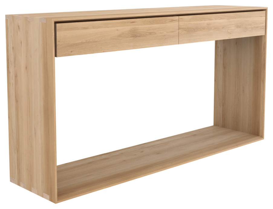 Oak 2 Drawer Console Table  OROA Nordic   Contemporary   Console Tables   by Oroa   Distinctive Furniture  Houzz