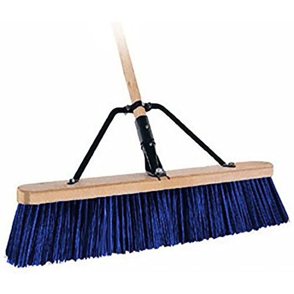 Bon Tool 24 in. Stiff Bristle Paver Push Broom with 5 ft. Handle 21-419