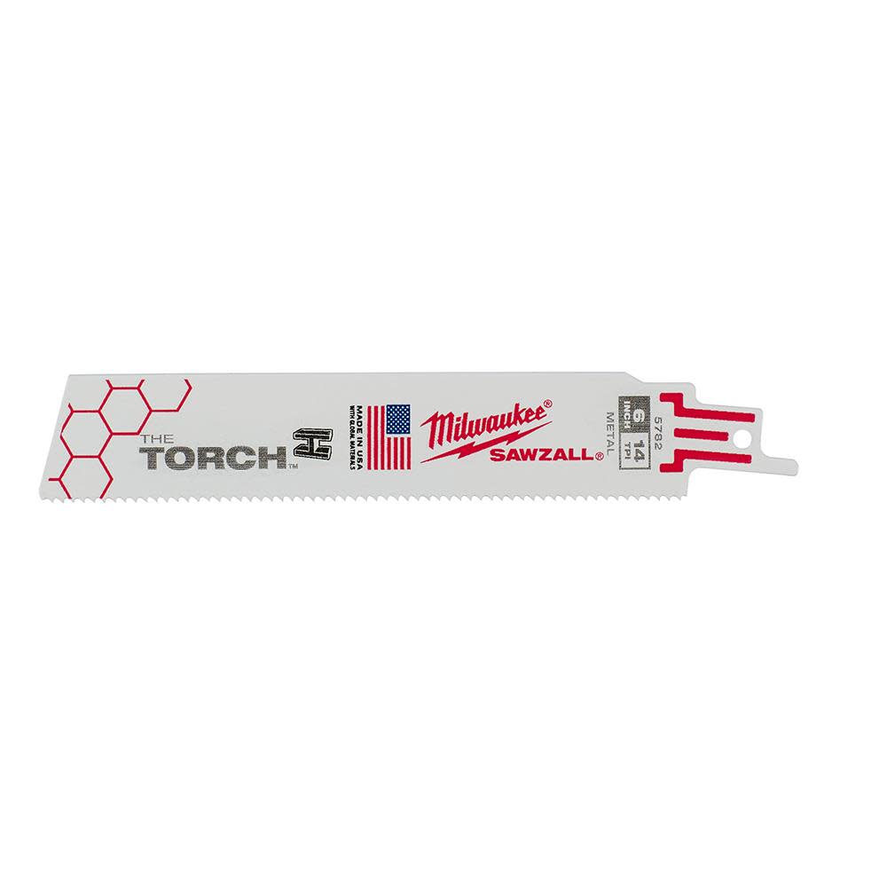 Milwaukee 6 in. 14 TPI THE TORCH SAWZALL Blade 25PK 48-00-8782 from Milwaukee